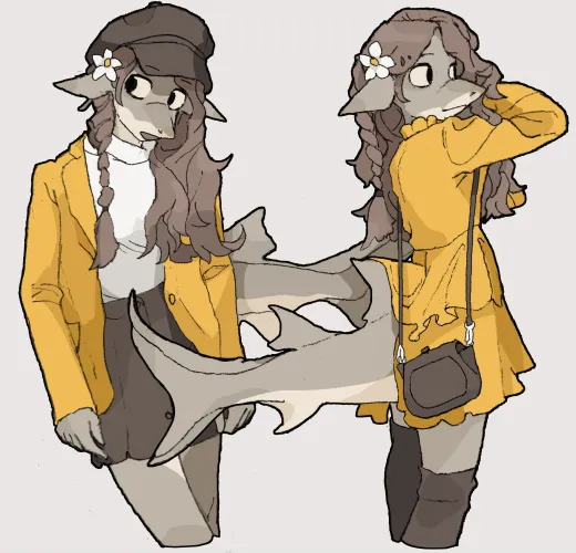 Thumbnail Meet the Lemon Shark Girl Created by HeadHonchkrowRemi in the Furry Community