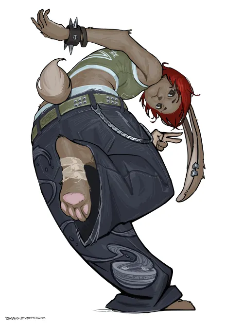 Thumbnail Y2K-Inspired OC Designed by maniwarren for a Discord Community in Furry Art