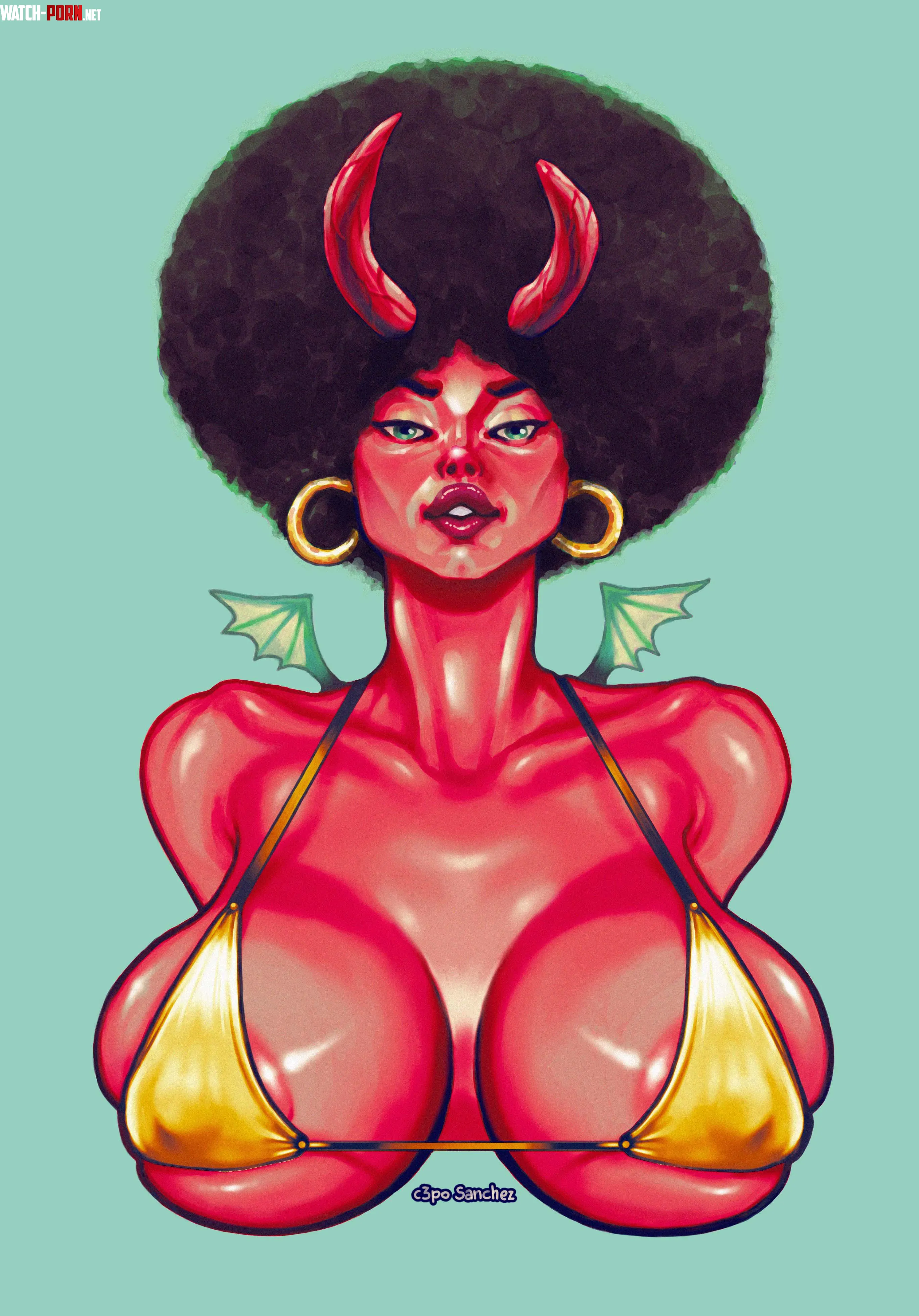 Red Demon Woman by me by c3poSanchez
