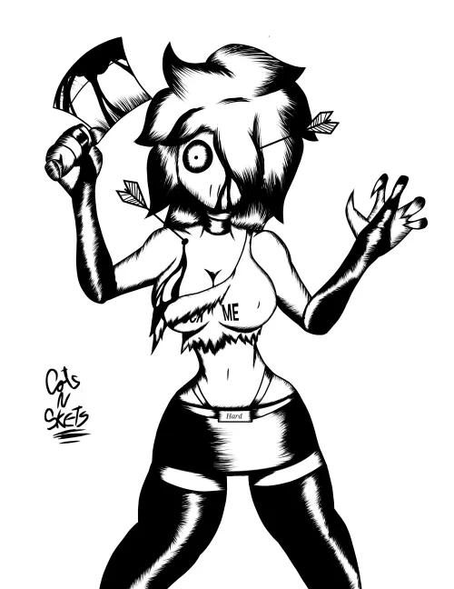 Thumbnail OC Undead Hooker Serial Killer by Cats_n_Sketchs - Spooky MonsterGirl