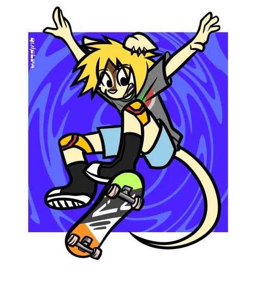 Thumbnail Join the Fun: Skateboarding Creature YCH for skyw0lf | Furry Art