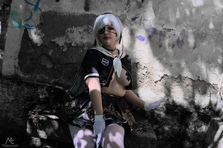 Thumbnail LadyNelitza Stuns in 2B Yorha School Uniform Cosplay - 2Booty