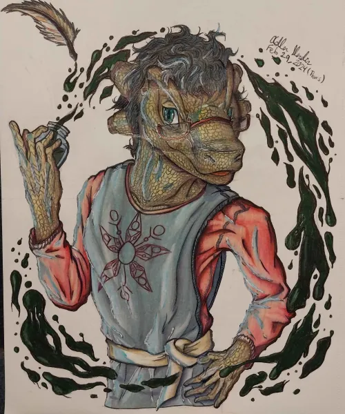 Thumbnail Radder_Adder's Art Journey: Sharing Older Art for a Scaled Friend | Furry