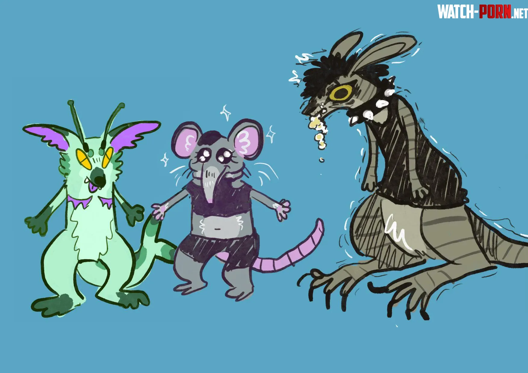 Me and my friends fursonas by ArtificialGrandma