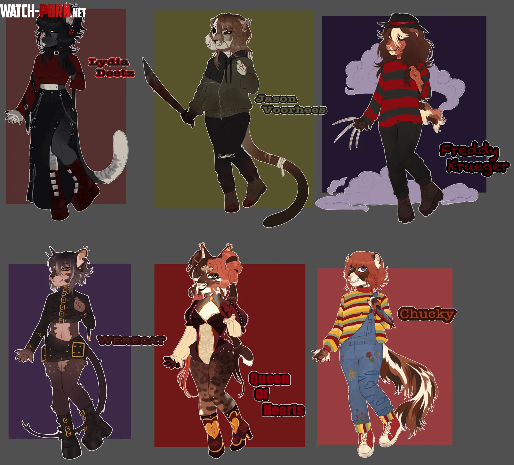Halloween themed adopts by KaijuuTeeth