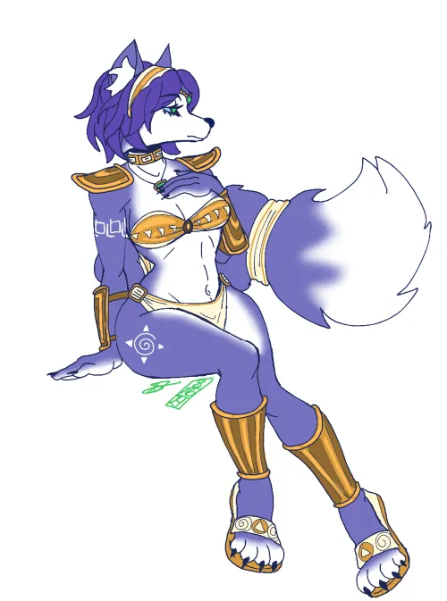 Thumbnail Krystal from Star Fox Art by wigleytidykitty - A Furry Must-See