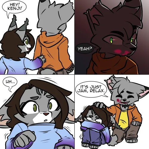 Thumbnail Jam Comic Art and Amelie by CrazyMeliMelo for Furry Enthusiasts