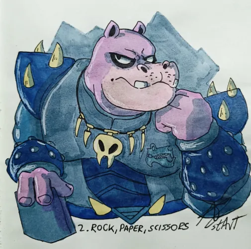 Thumbnail Cylinder_stArT's Vibrant Furktober Art: Rock Paper Scissors Delight