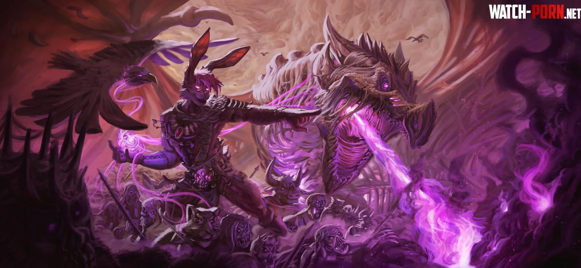 Bunny Necromancer Art by me by luis_bento_art