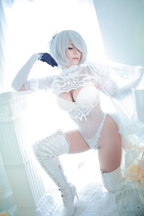 Thumbnail Yuna Kairi's Enchanting Bride 2B Cosplay - A Bridal Fairytale