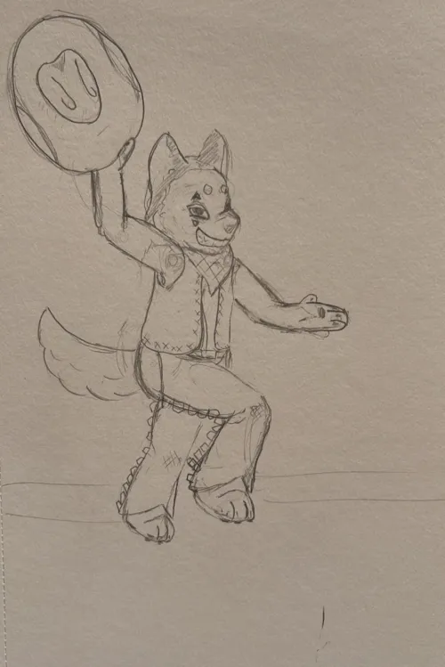 Thumbnail Palefrogs' Rodeo Clown Work in Progress | Furry Artistry