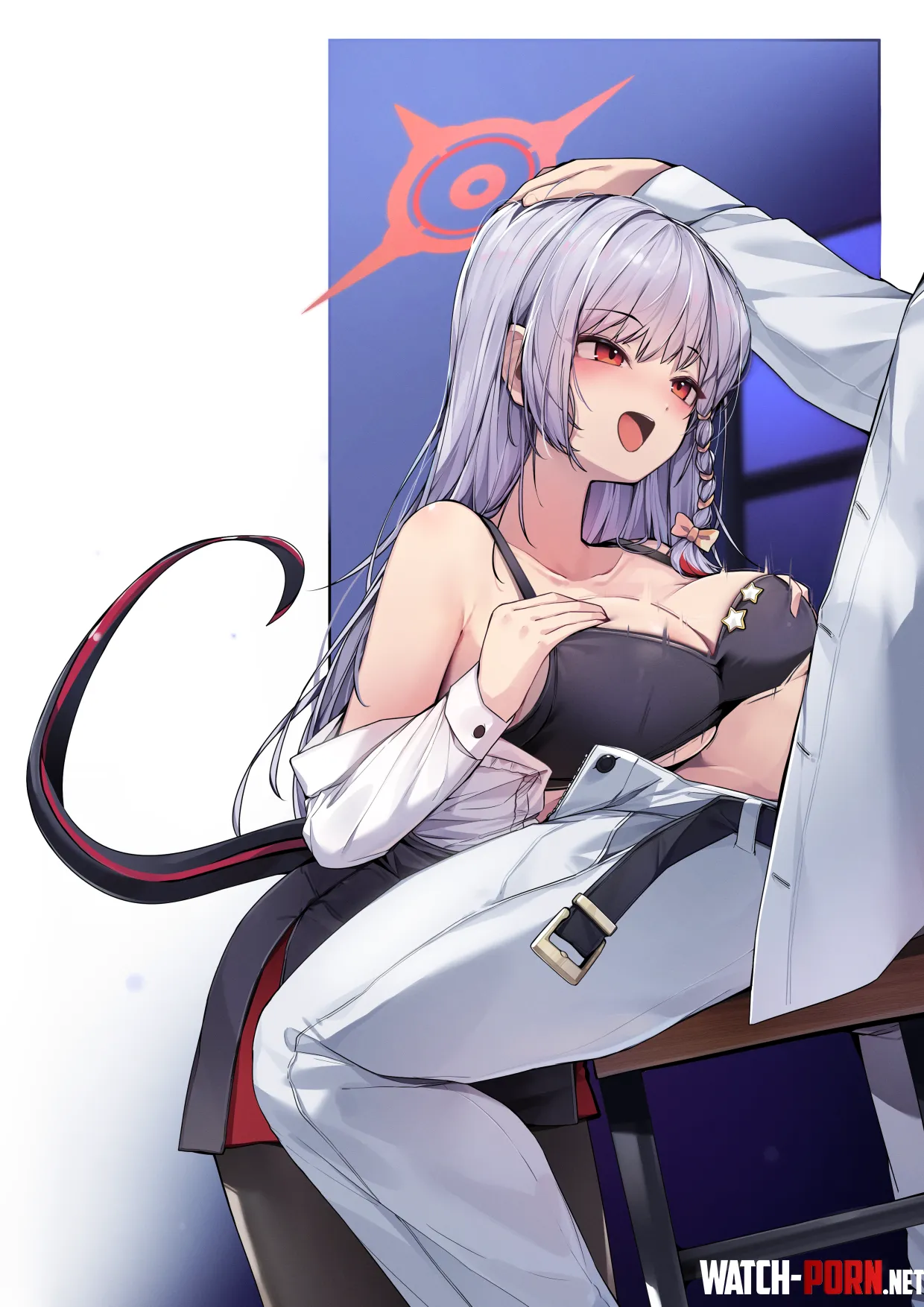 Haruna Paizuri DDANGBI Blue Archive by llamanatee