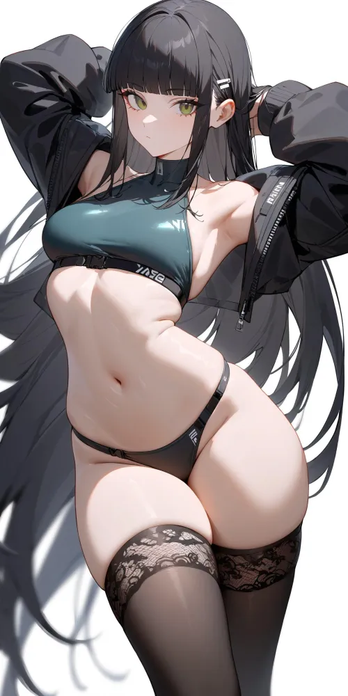 Thumbnail CheetahSperm18's Sexy Combo: Sports Bra & ThighHighs