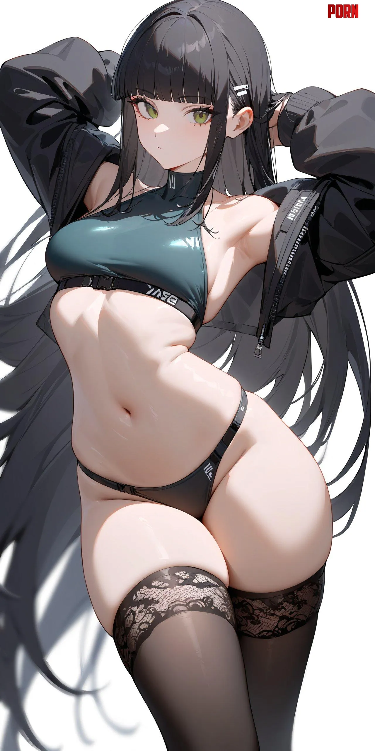 Sports Bra amp ThighHighs  by CheetahSperm18