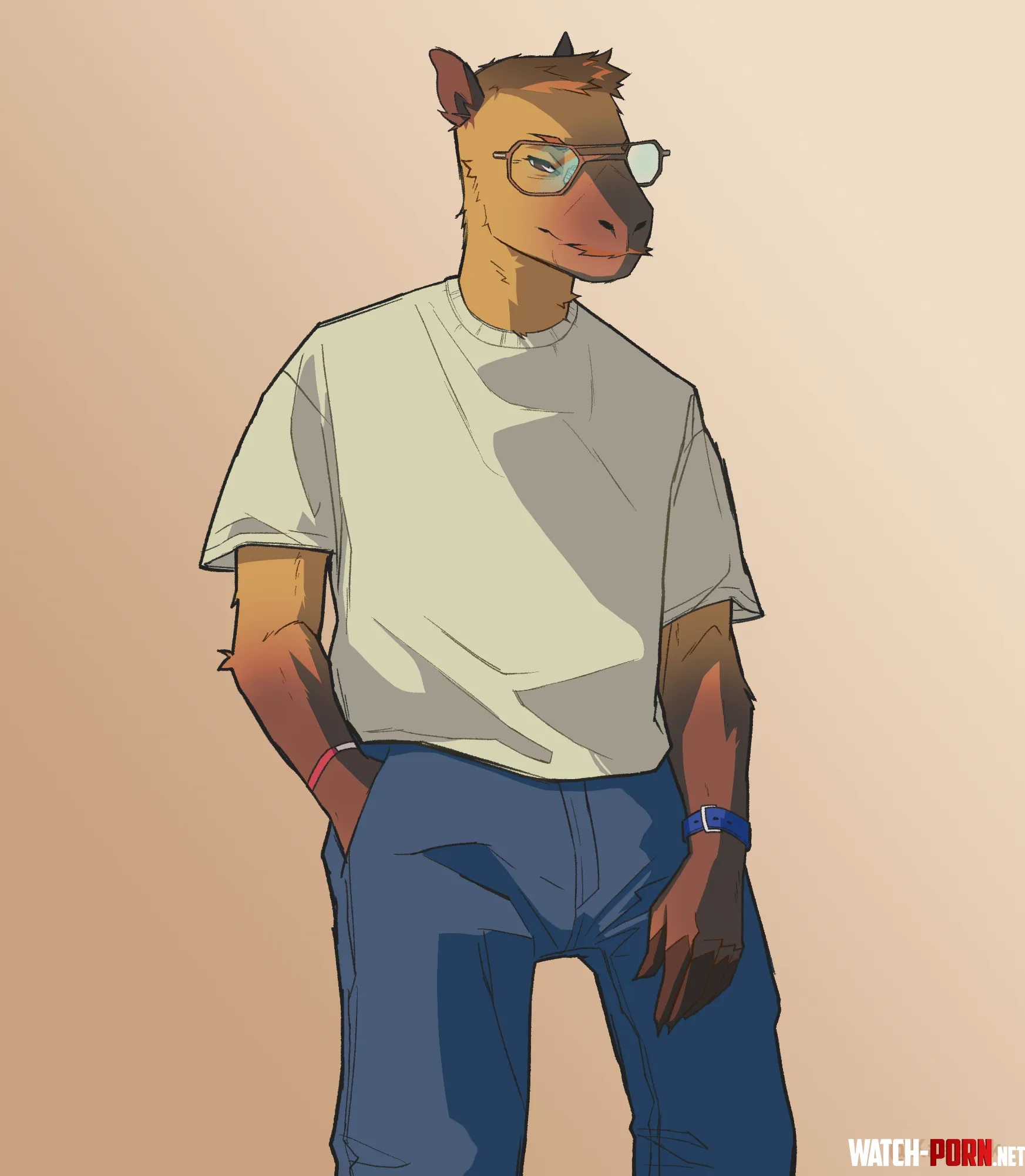 1st capybara fursona i design Art by me Comms Open by Kaaz_ck