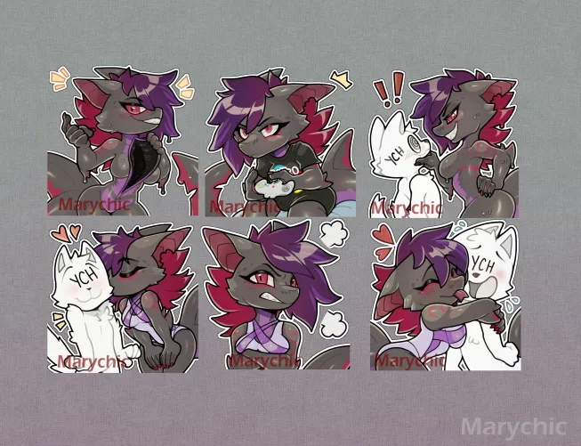Thumbnail Shark Girl Stickers: New Art Release by Marychic3908 | Furry Adventure