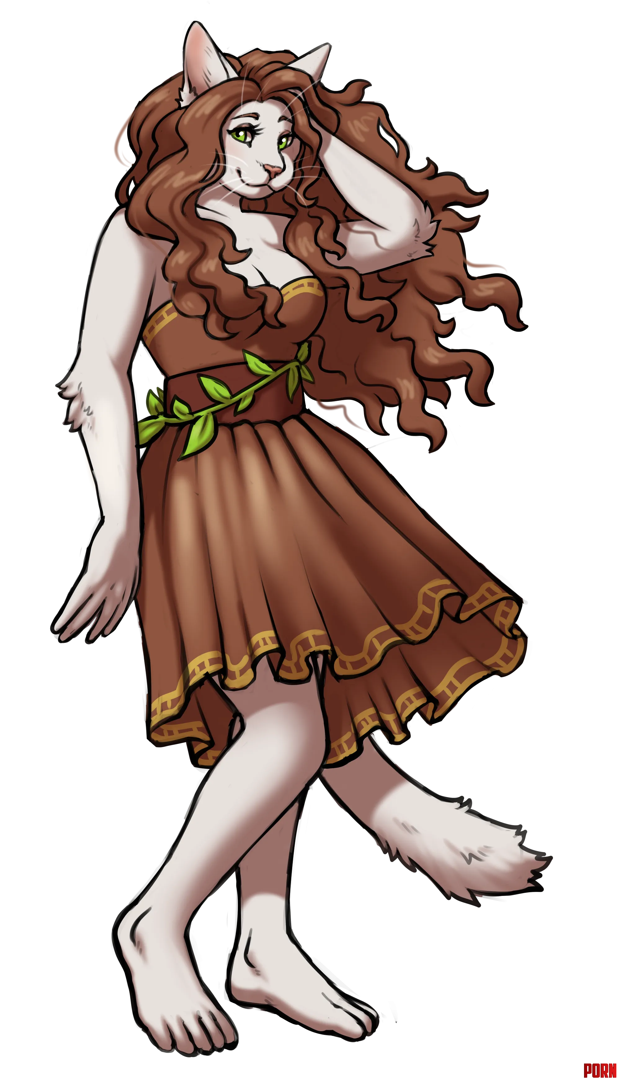 Kitty in a Dress Art by Me by kknk