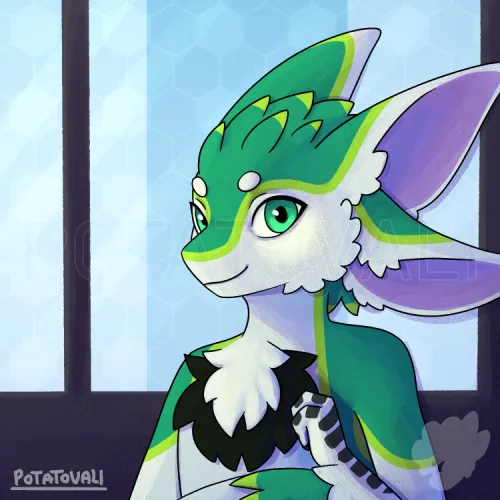 Thumbnail Commission Artwork: Dive into Potatovali's Creation for Aravian SkyGear | Furry