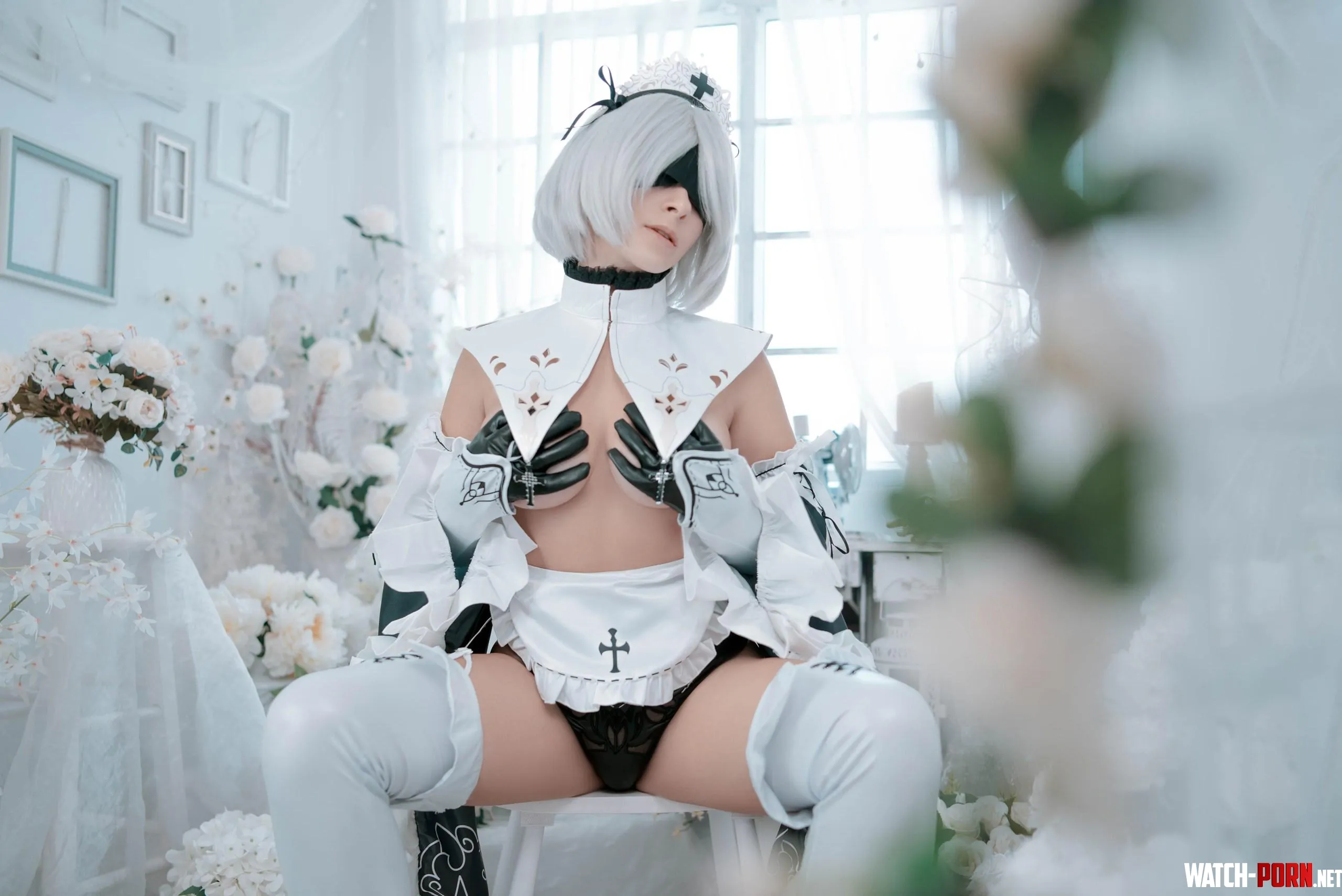 2B Holy Maid based on Dishwasher art by Yuna Kairi by YunieSunshine