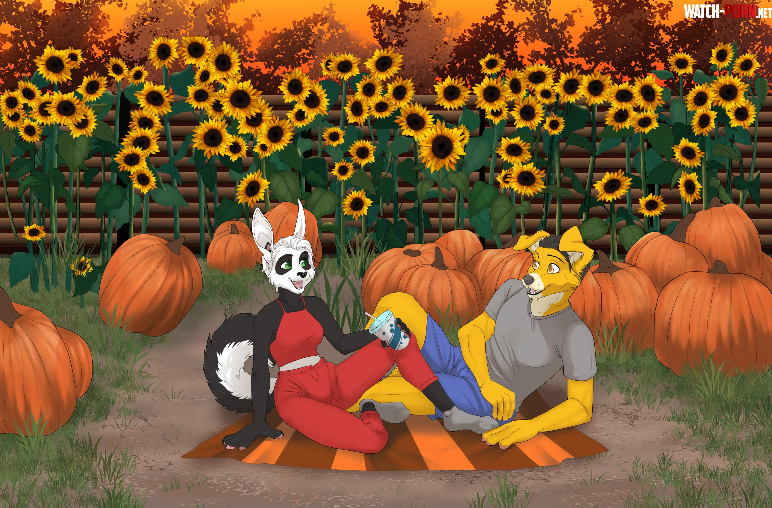pumpkin patch date night COMM by SpankyBank_