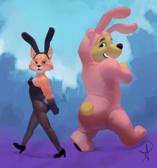 Thumbnail Bunny Costume Created by Artist Bearnot - Furry Art