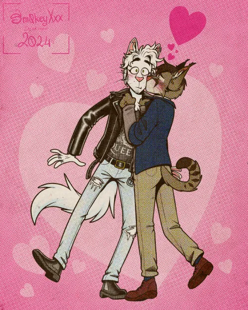 Thumbnail Expressing Affection with Kisses in Furry Art | Sm0keyXxx