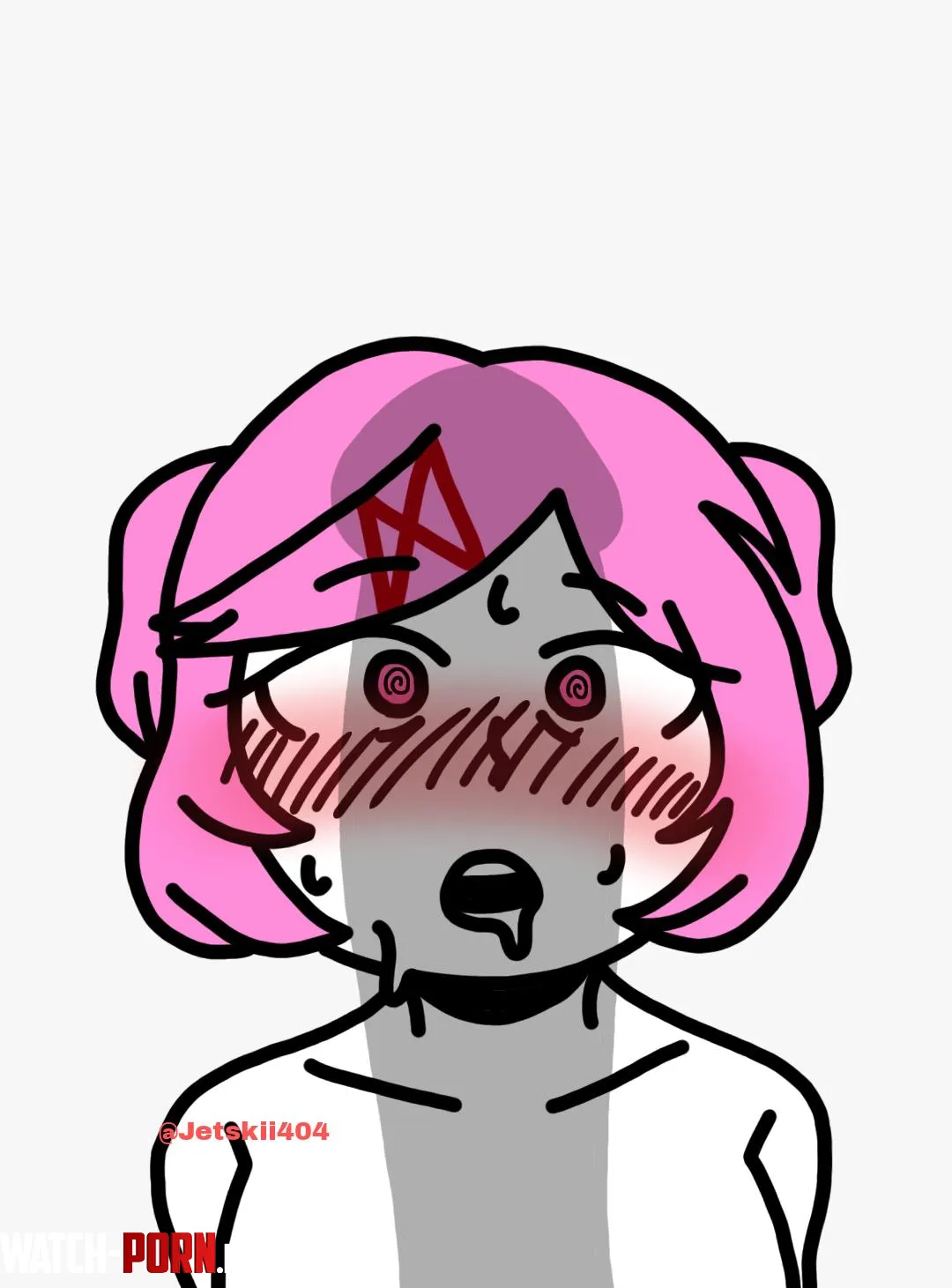 Wonder what shes staring at by Nezumi_Draws