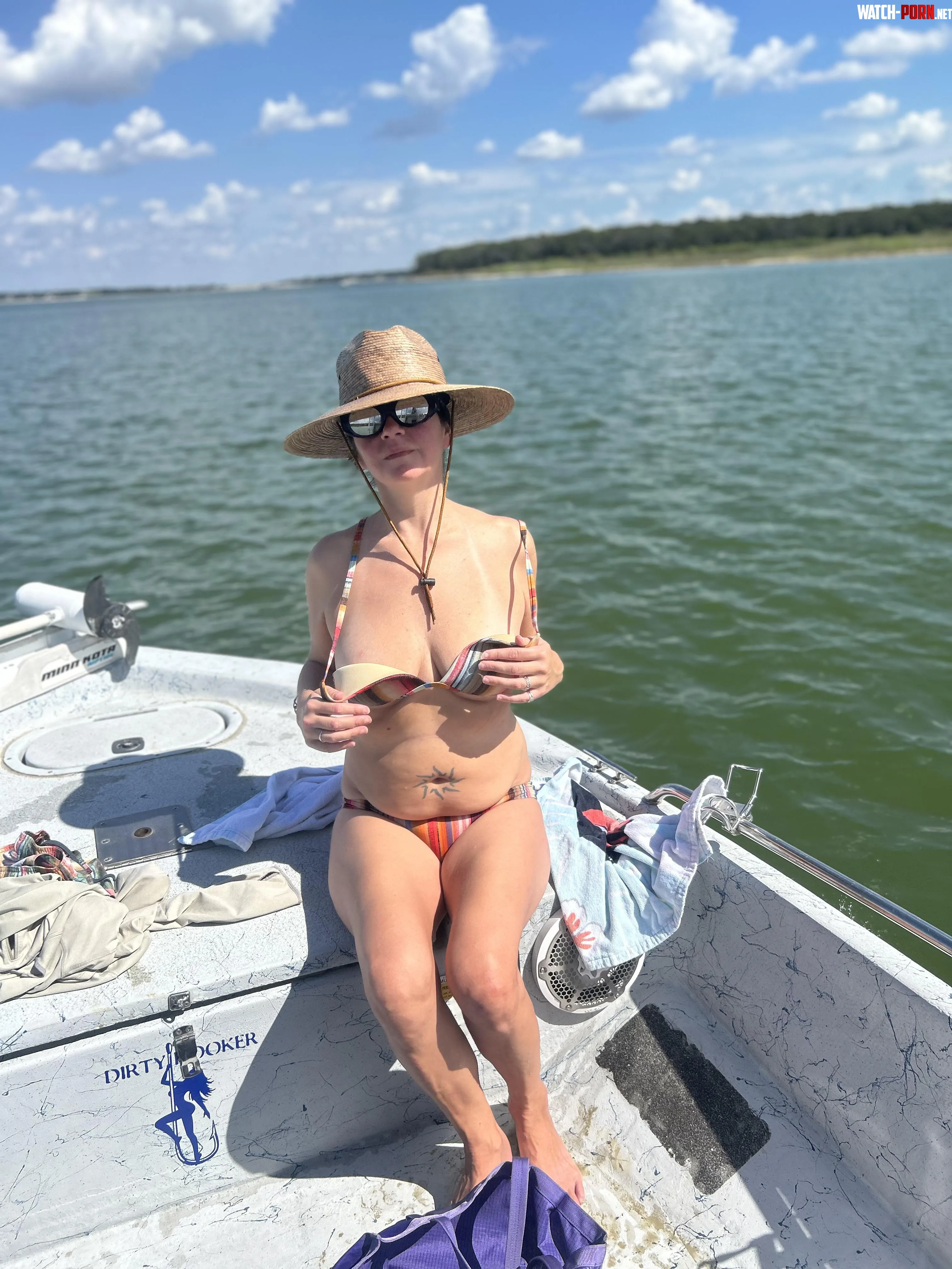 Two rules on our boat no shoes no tops by nauti_finz