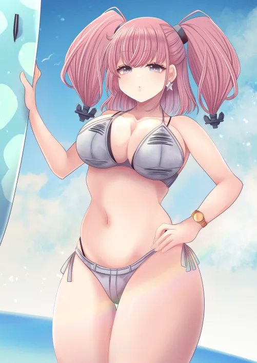 Thumbnail Insight into Swimsuit Atlanta Kancolle in thighdeology