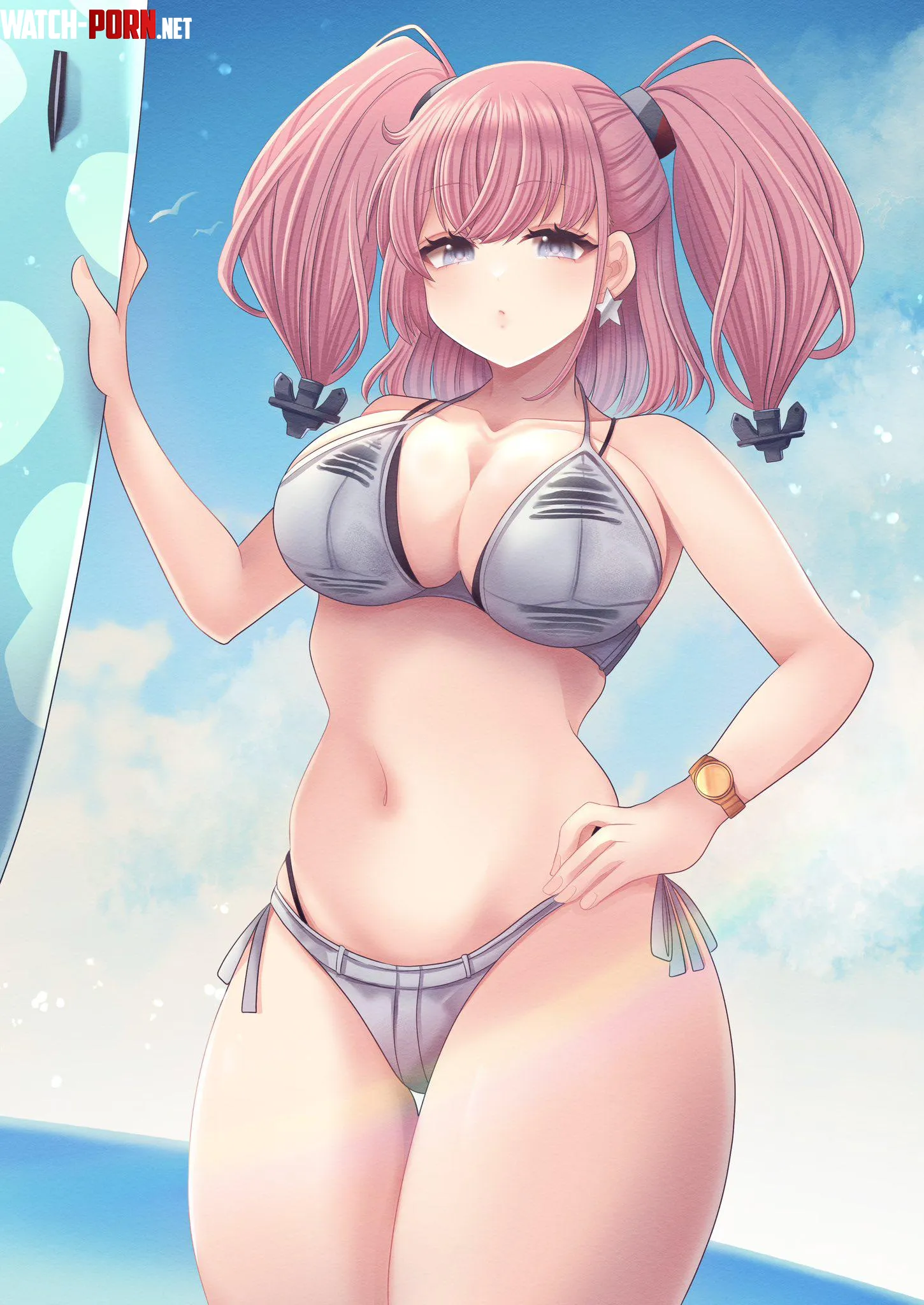 Swimsuit Atlanta Kancolle by xSaviour_N