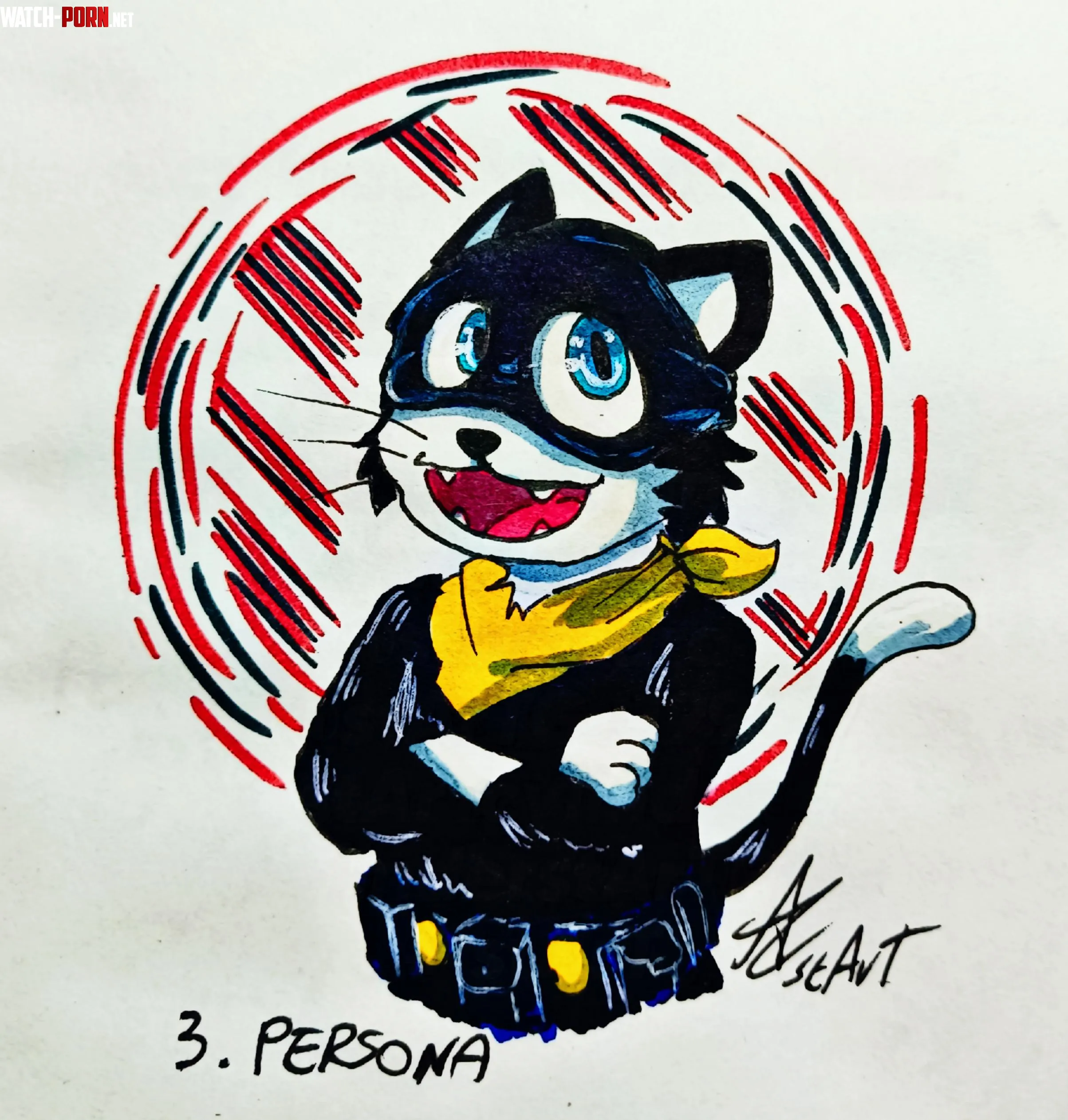 Day 3 Persona  Furktober 2024  my art by Cylinder_stArT