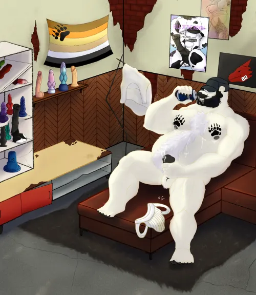 Thumbnail Bear Having Fun Art by Crystal_Dreemurr | Baramanga