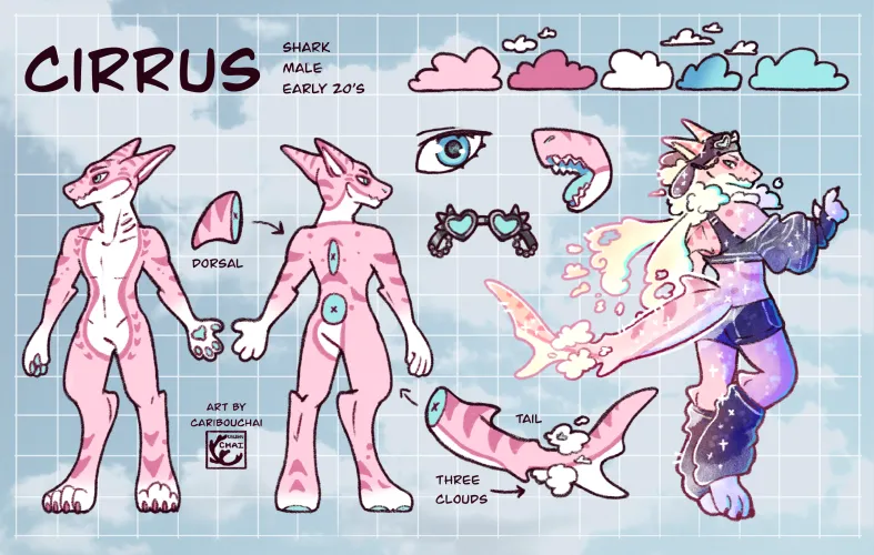 Thumbnail Sona Reference Sheet by CaribouChai: Art by Mossy_Dragonfly