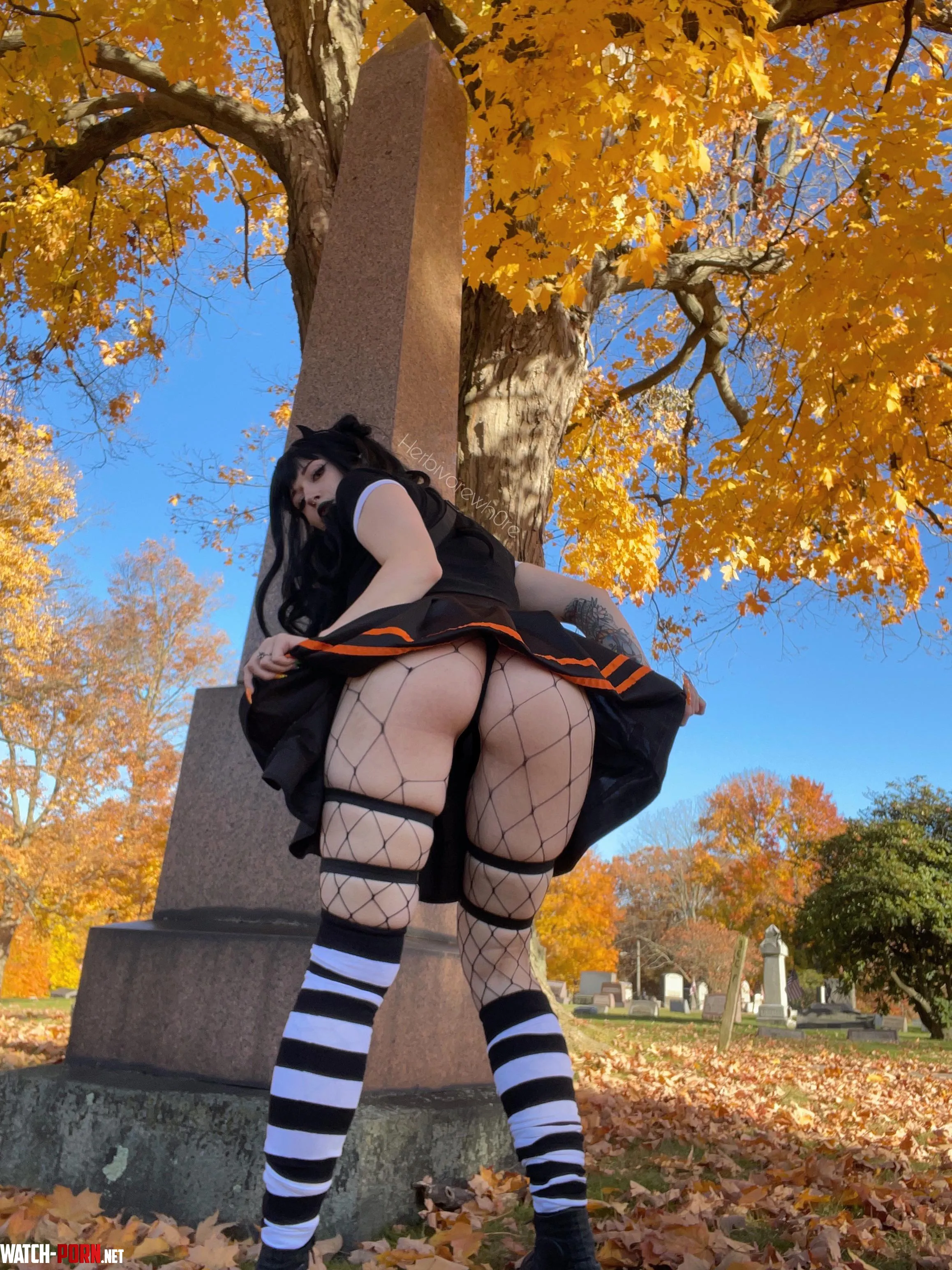 Nothing sluttier than a horny goth girl in a graveyard by Herbivorewh0re
