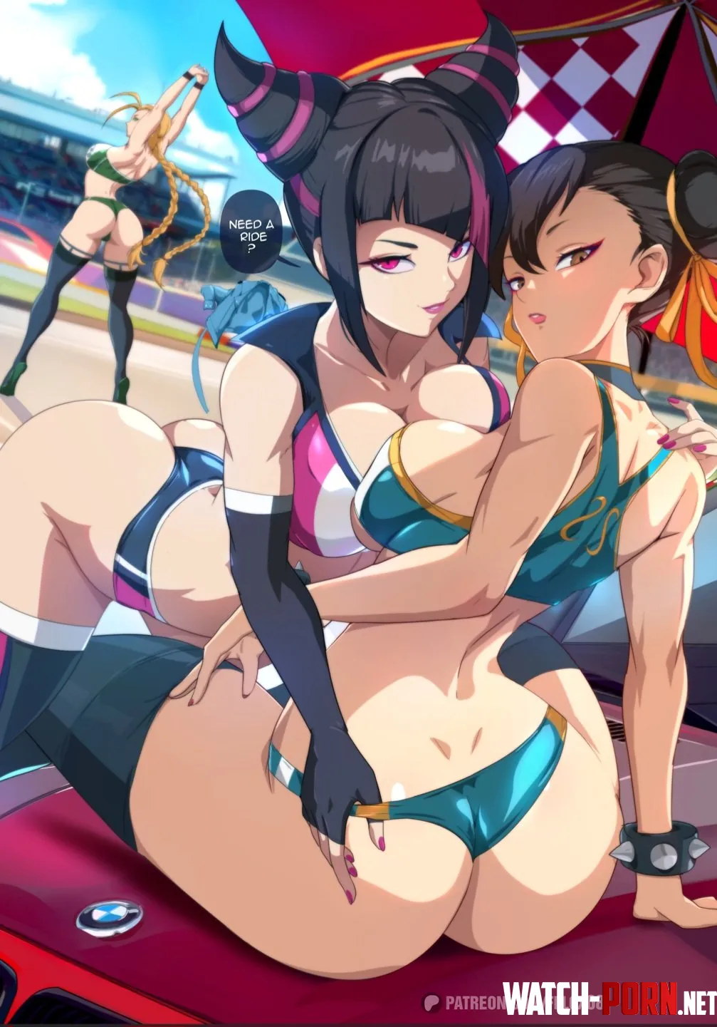 Race Queens Juri Cammy and ChunLi felox08 Street Fighter by llamanatee
