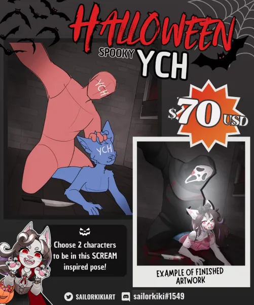 Thumbnail Halloween YCH: Grab Your Slot Now! by sailorkikiart