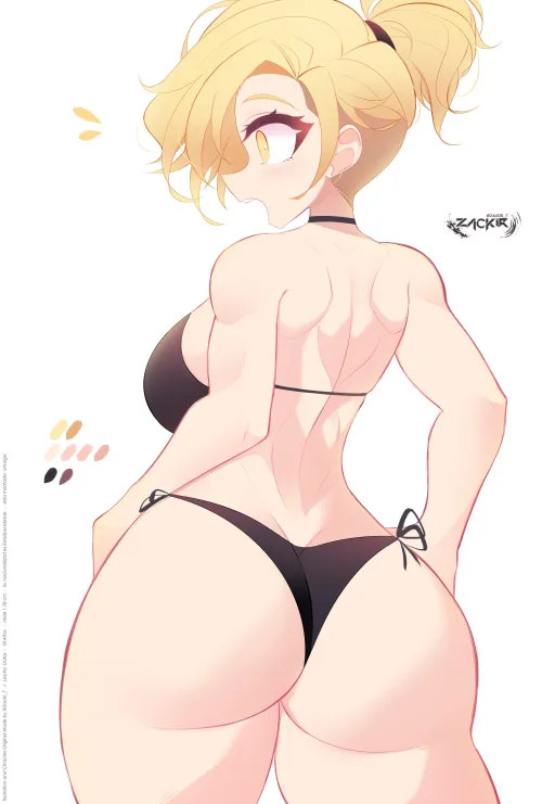 Thumbnail Mercy Making Waves in a Bikini - AnimeBooty Escapade by LafterMastr