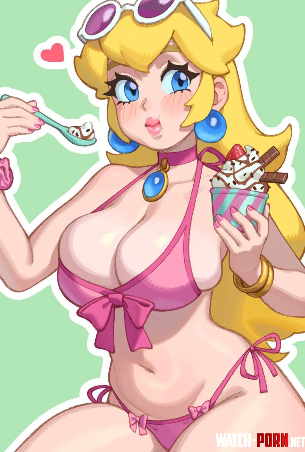 Peach in her summer clothes Rizdraws by a_burner_account_lol