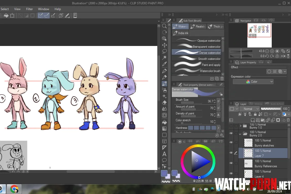 Bunny colored sketches by me Im taking commissions  by LynnaChanDrawings