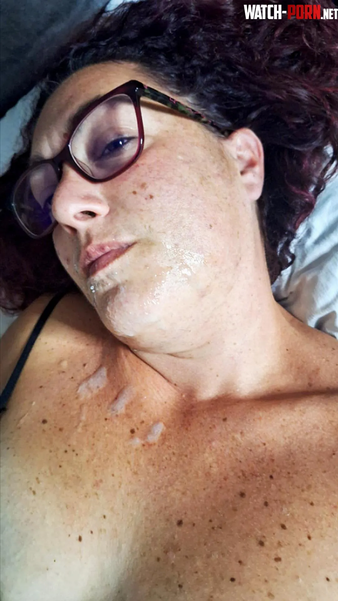 Do she looks better with cum on face Anyone wants add more by Unfair-Blacksmith243