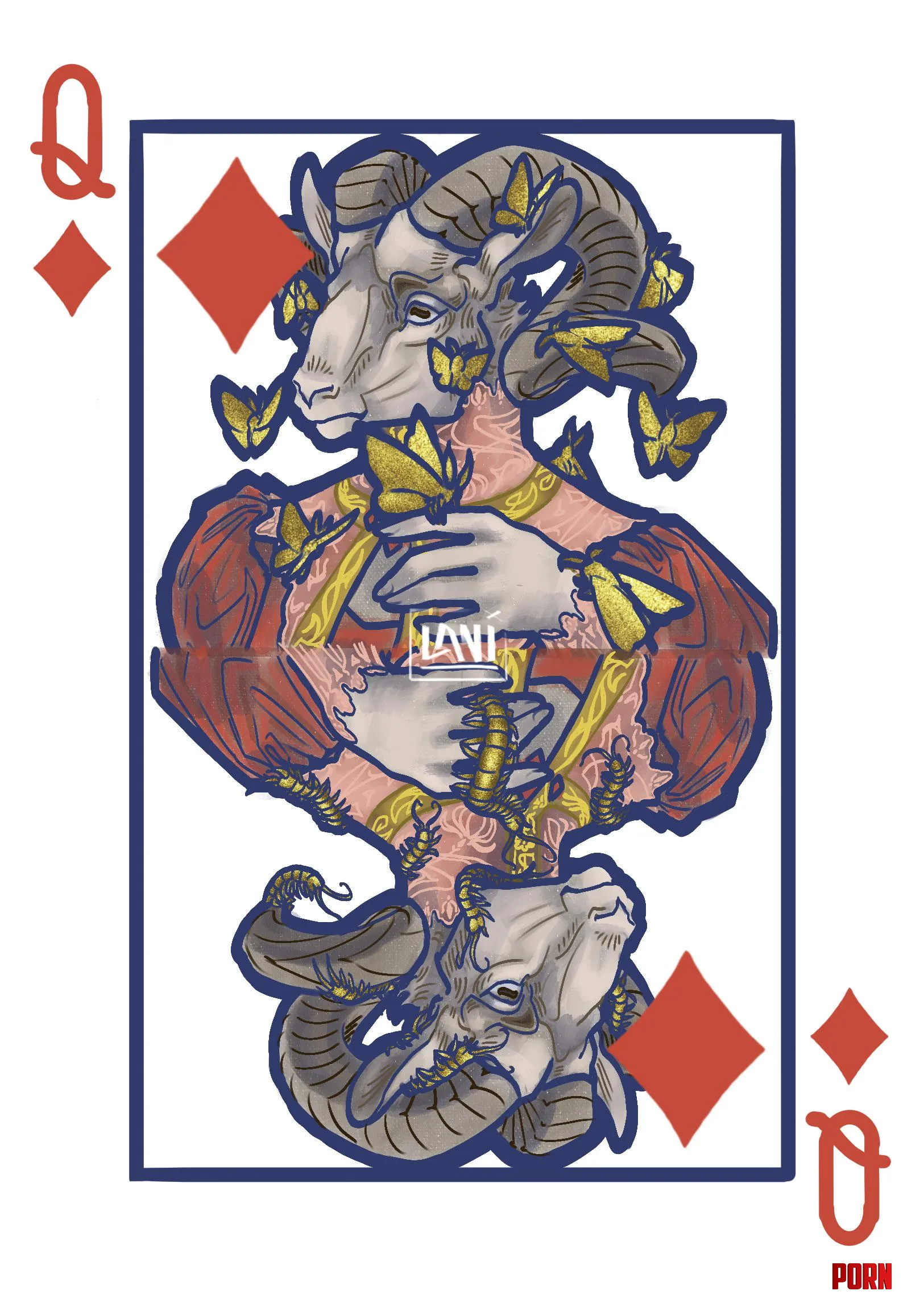 Poker Queen of Diamonds  24 by Lani_Meri