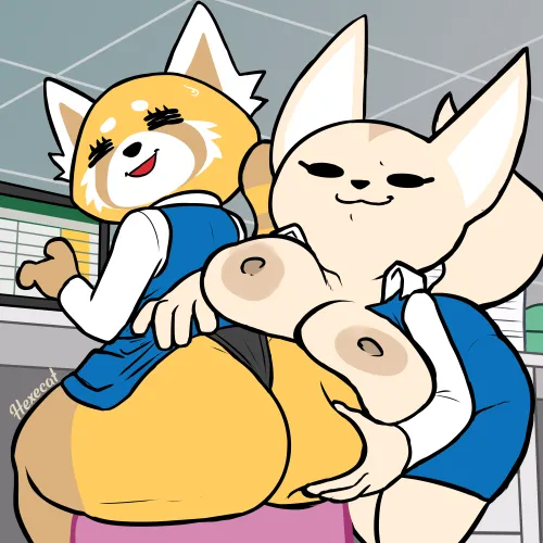 Thumbnail Retsuko and Fenneko by Hexecat: Friendship in Yiff