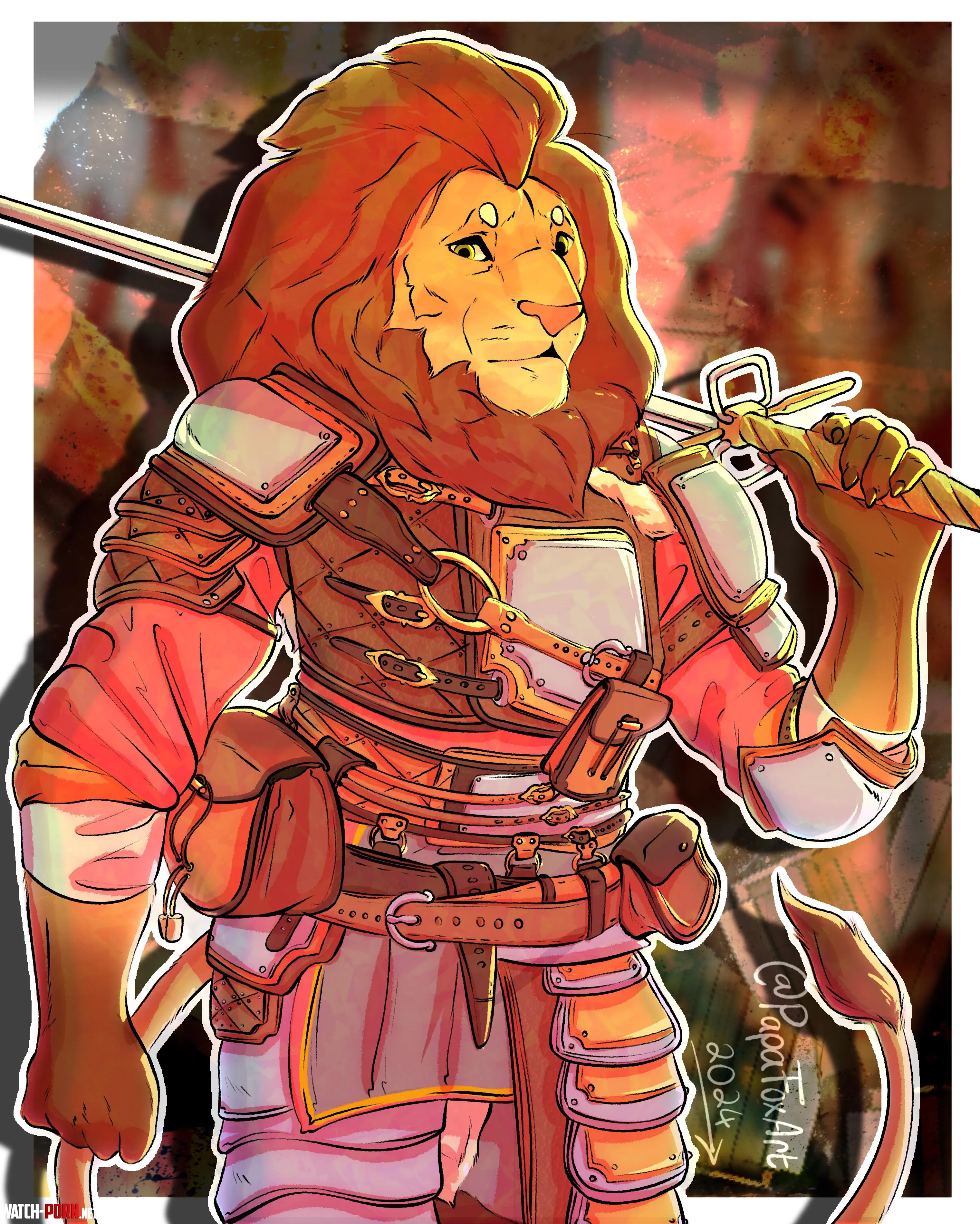 A Mighty Knight  art by me  by PapaFoxArt