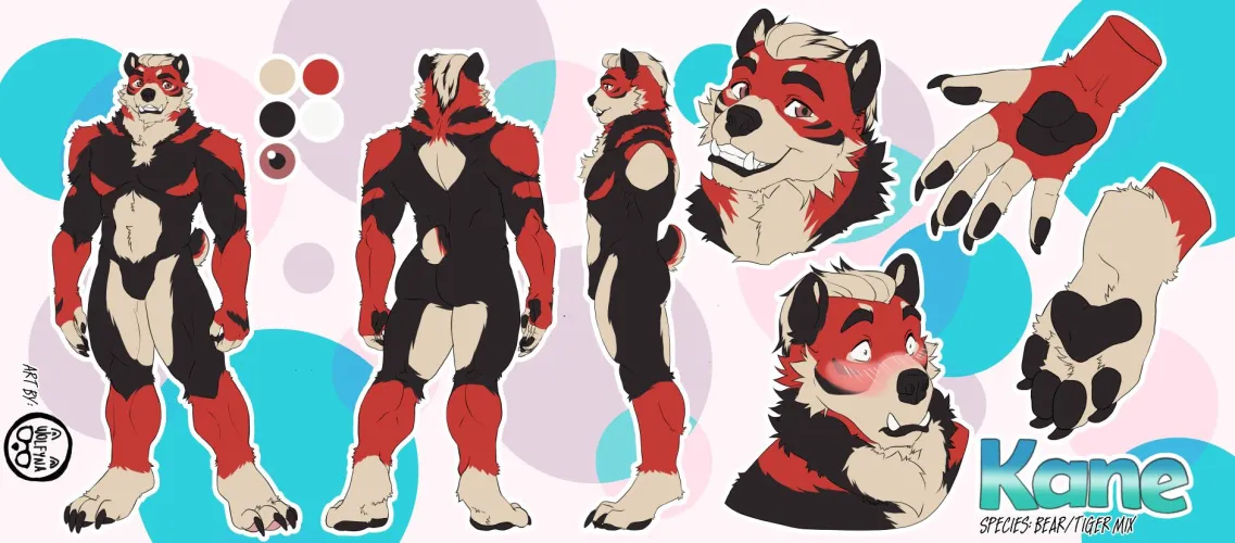 Thumbnail Beartiger Ref Sheet Commission by wolfyna88 | Furry Art