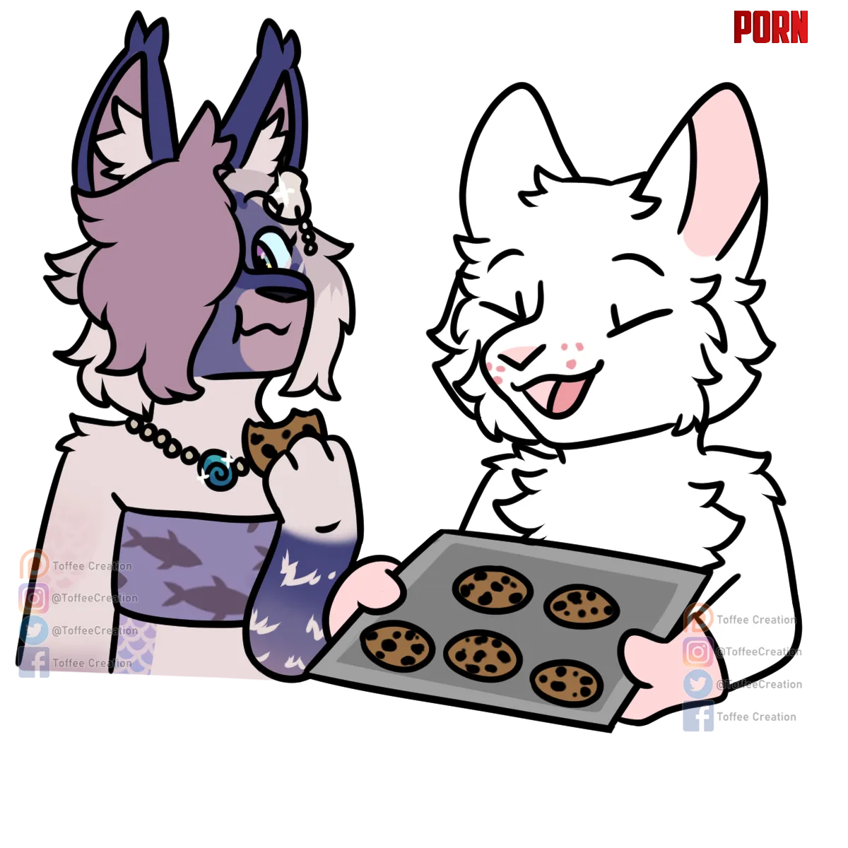 Cookies timennAutumn themed couple ych art Dn by ToffeeCreation