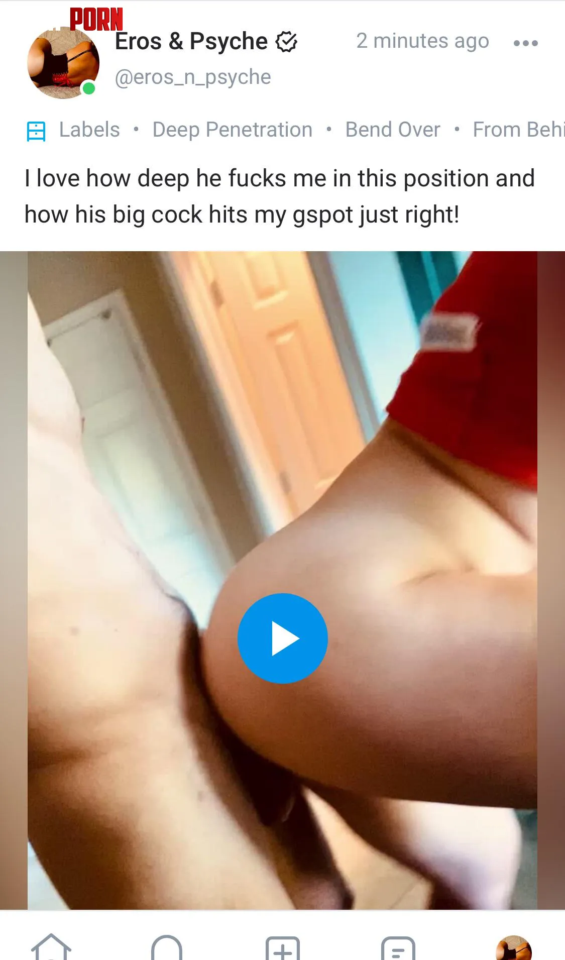 New video Hitting me deep from behind   by theplayfuleros