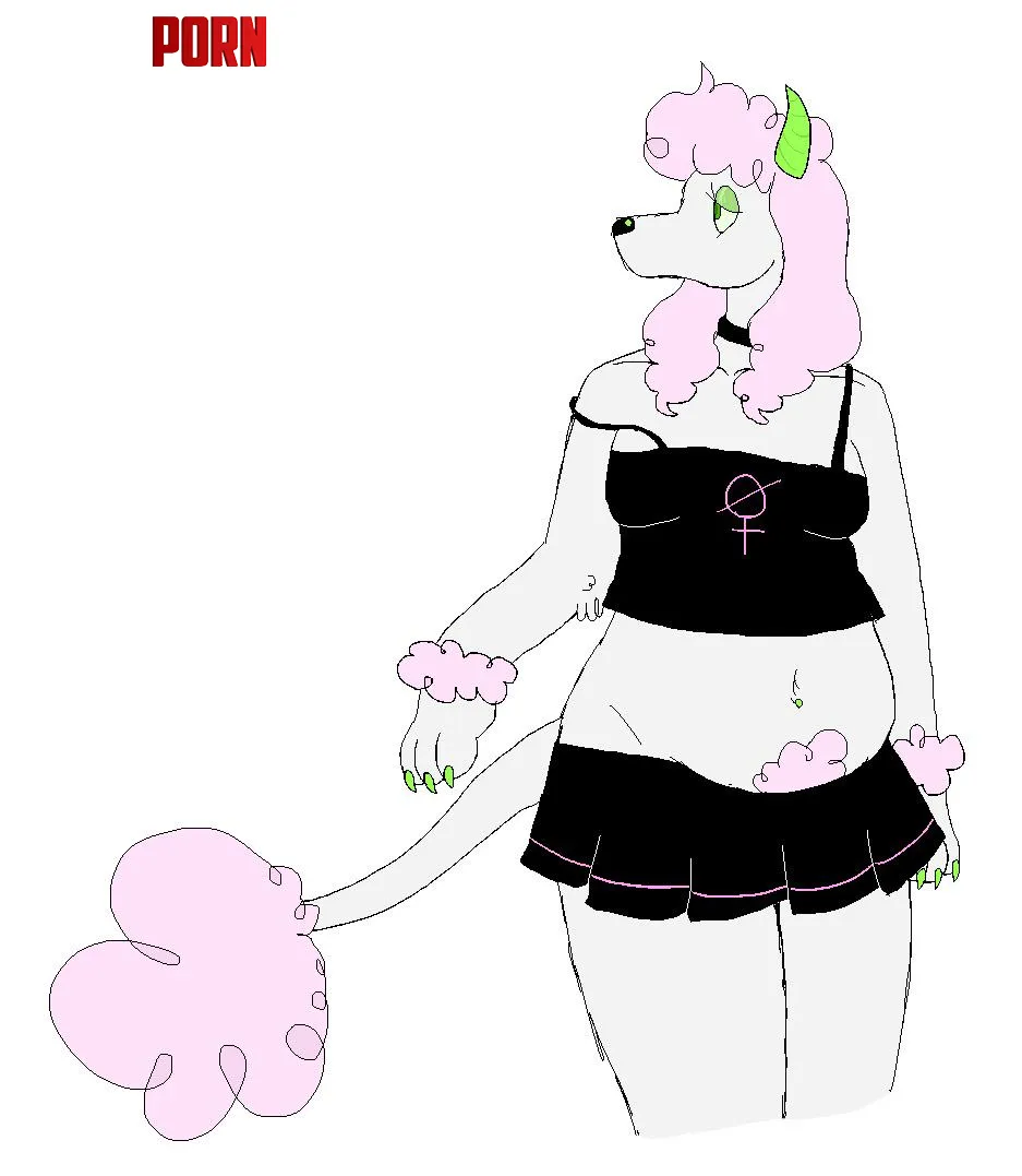 demon poodle girlthing adoptable OC by petgame-enjoyer