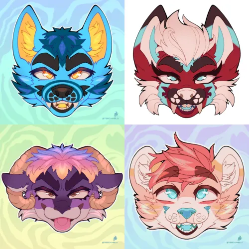 Thumbnail Batch of Symmetry Icons by Teeganblu | Furry Artwork