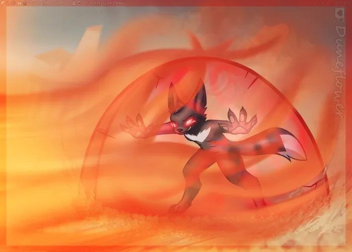 Thumbnail Kurai Aura Shield Commission by DuneflowerPetal | Furry