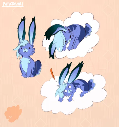 Thumbnail Expressive 'Bnuy' Creation by Potatovali | Furry Art